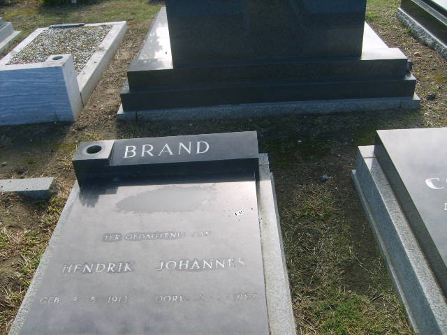 BRAND Hendrik Johannes 1913-1987