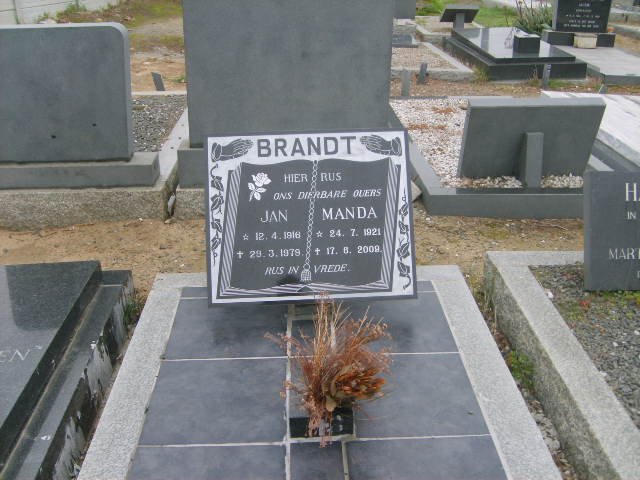 BRANDT Jan 1916-1979 &amp; Manda 1921-2009