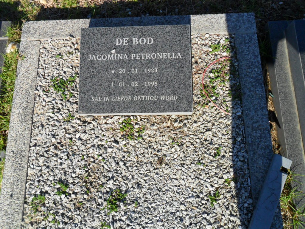 BOD Jacomina Petronella, de 1923-1995