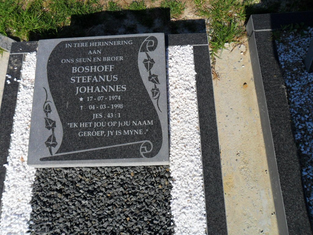 BOSHOFF Stephanus Johannes 1974-1998