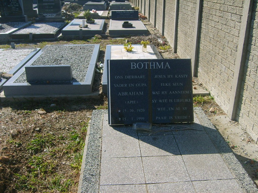 BOTHMA Abraham 1920-1999