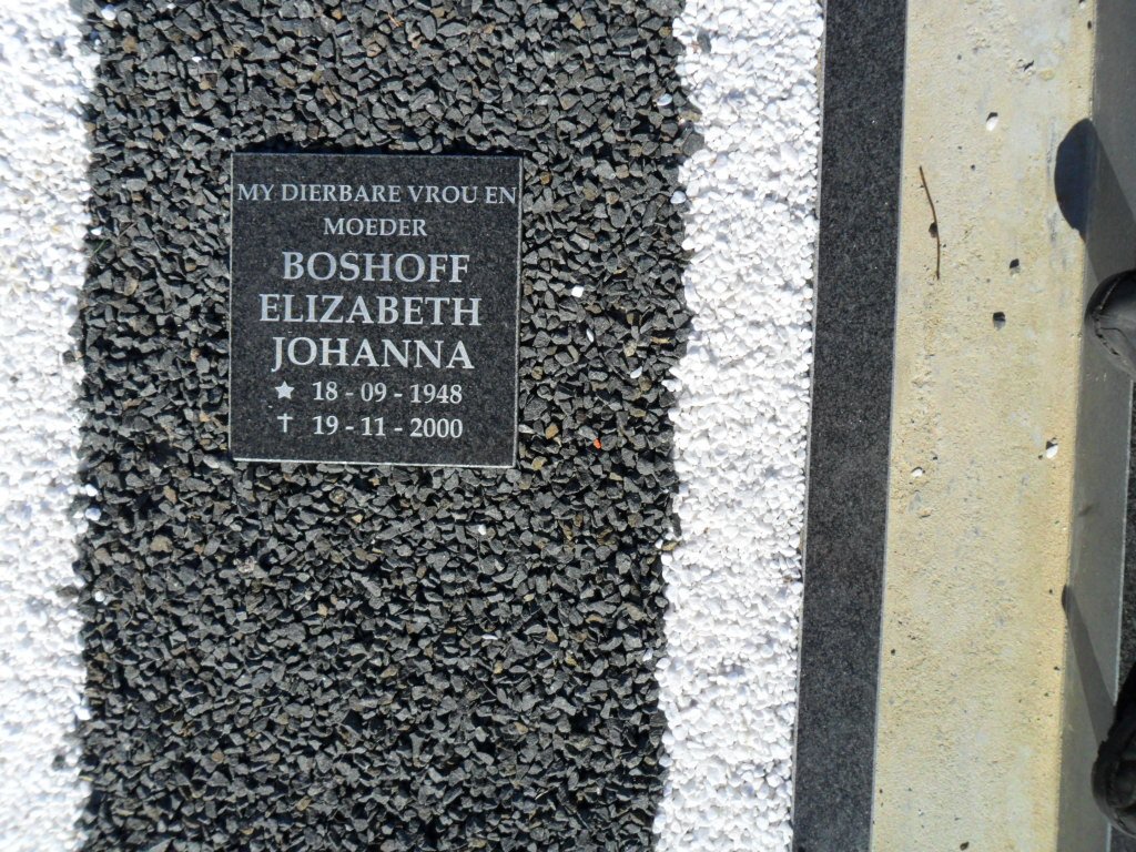 BOSHOFF Elizabeth Johanna 1948-2000