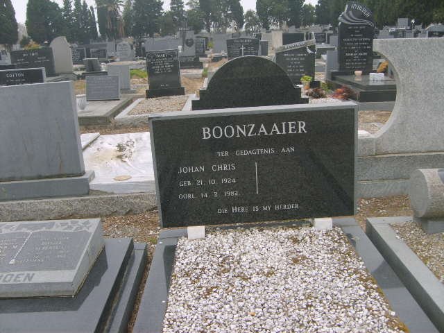 BOONZAAIER Johan Chris 1924-1982