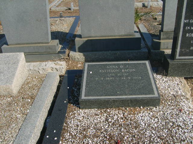 BACON Anna D.J., Pattison nee ELLIS 1895-1974