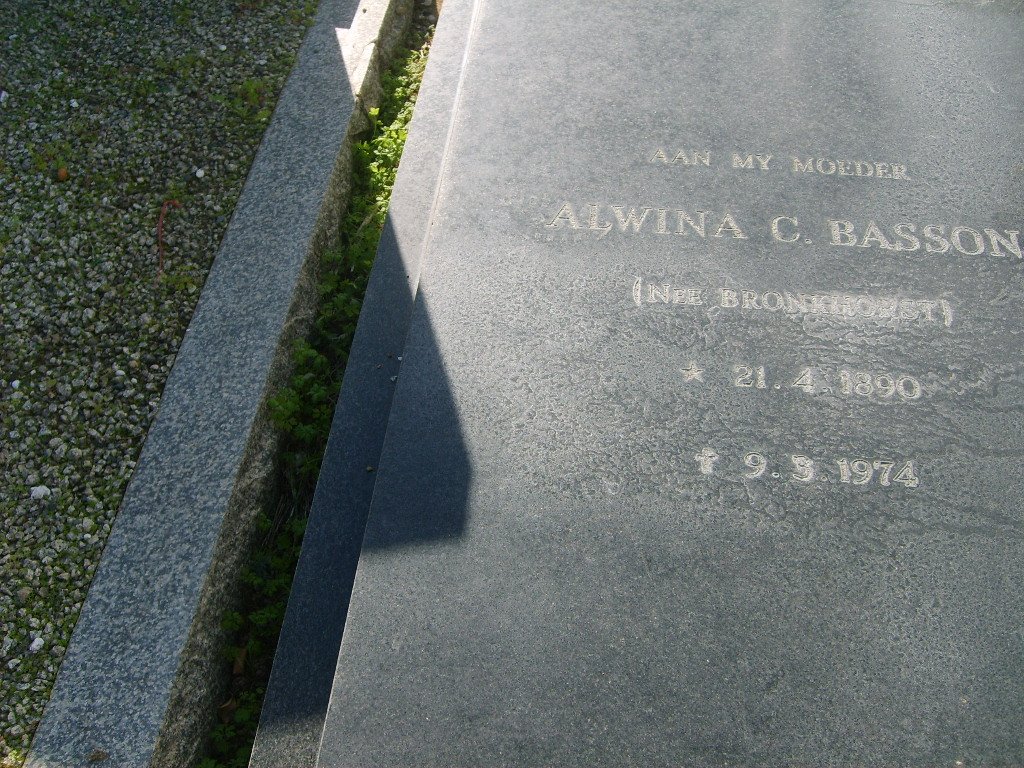 BASSON Alwina nee BRONKHORST 1890-1974