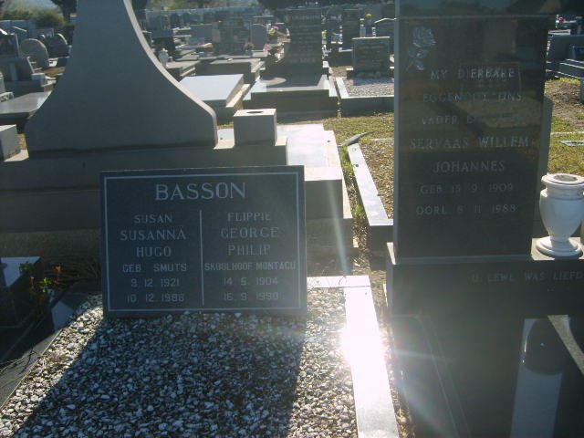BASSON George Philip 1904-1990 &amp; Susanna Hugo SMUTS 1921-1988