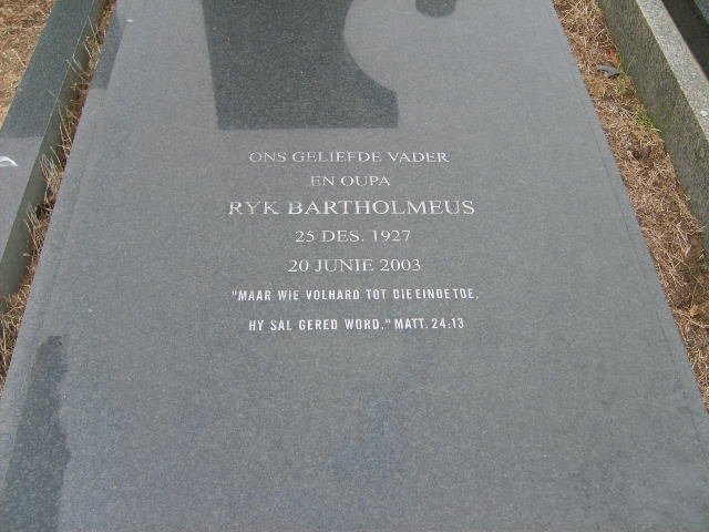 BARTHOLMEUS Ryk 1927-2003