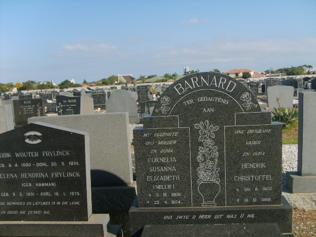 BARNARD Hendrik Christoffel 1905-1986 &amp; Cornelia Susanna Elizabeth 1909-1974