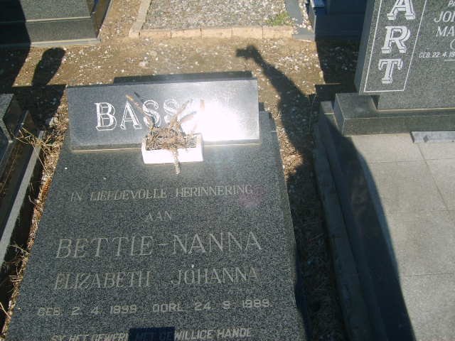 BASSON Elizabeth Johanna 1899-1989