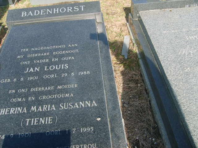 BADENHORST Jan Louis 1901-1988 &amp; Catherina Maria Susanna 1901-1995