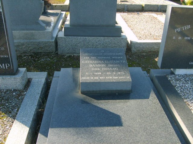 BASSON Catharina Elizabeth nee PIENAAR 1896-1970