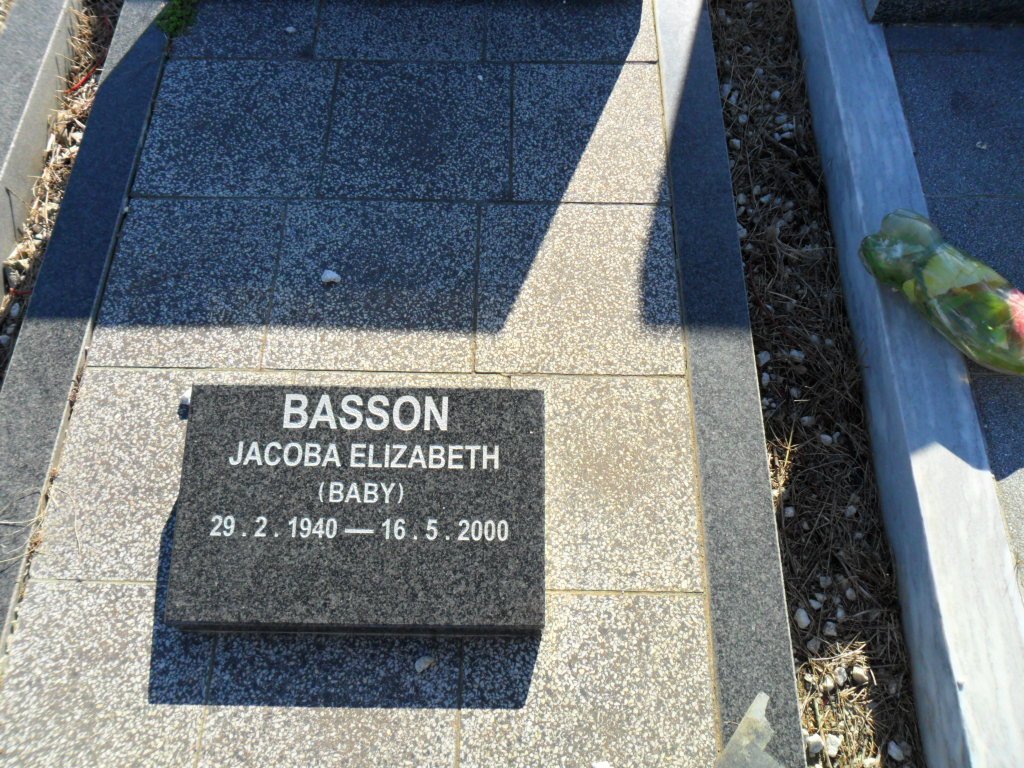 BASSON Jacoba Elizabeth 1940-2000