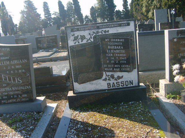 BASSON Barbara Elizabeth geb CRAMER 1945-1978
