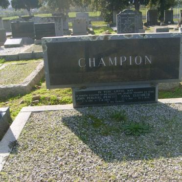 CHAMPION John Percival 1911-1969 &amp; Anna Elizabeth 1914-1979