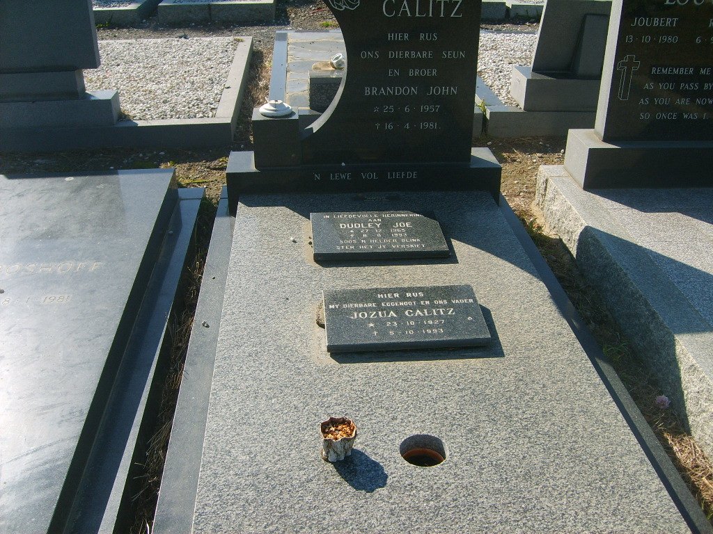 CALITZ Brandon John 1957-1981 :: CALITZ Dudley Joe 1965-199? :: CALITZ Jozua 1927-1993