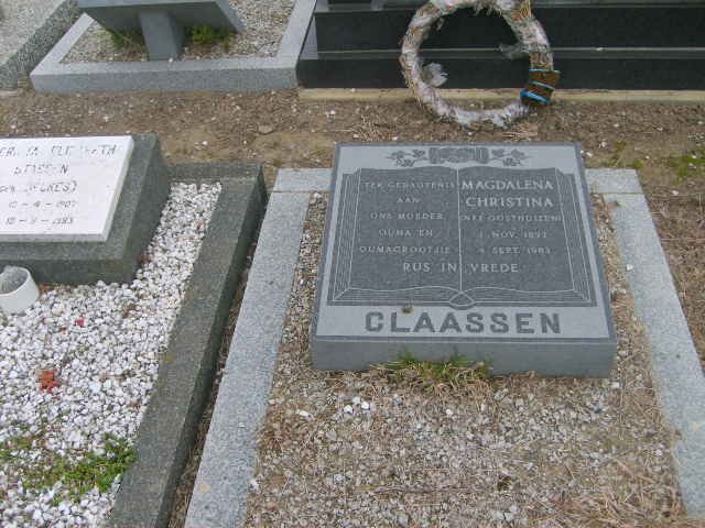 CLAASSEN Magdalena Christina nee OOSTHUIZEN 1892-1983