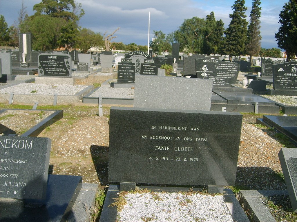 CLOETE Fanie 1911-1973