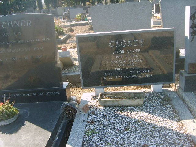 CLOETE Jacob Casper 1896-1974 &amp; Engela Susara BRITS 1903-1990