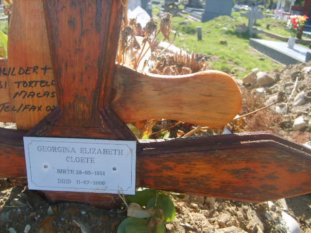 CLOETE Georgina Elizabeth 1951-2000