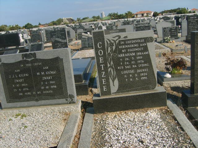 COETZEE Abraham 1919-1976 &amp; Louise KUNZ 1926-1991