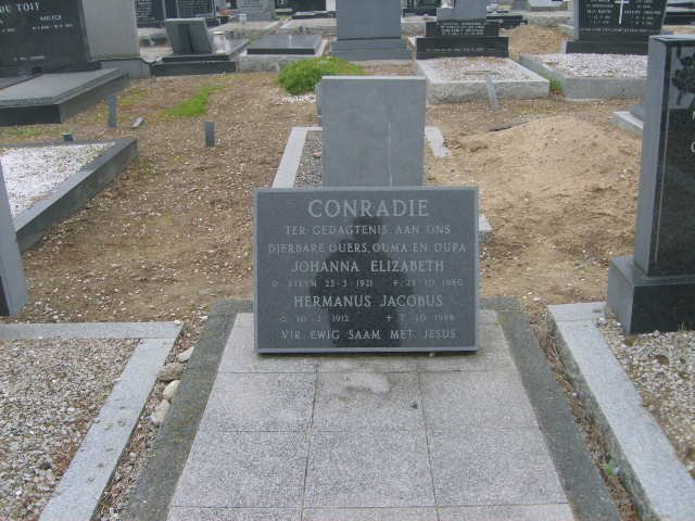 CONRADIE Hermanus Jacobus 1912-19?? &amp; Johanna Elizabeth 1911-
