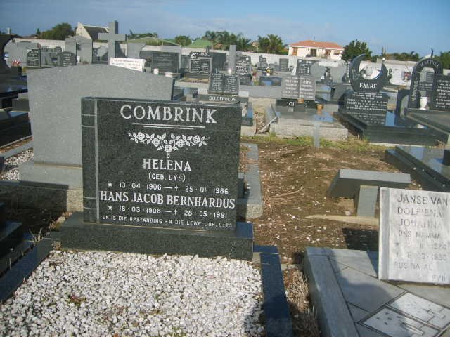 COMBRINK Hans Jacob Bernhardus 1908-1991 &amp; Helena UYS 1906-1986