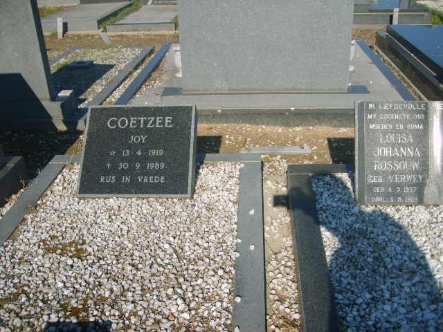 COETZEE Joy 1919-1989