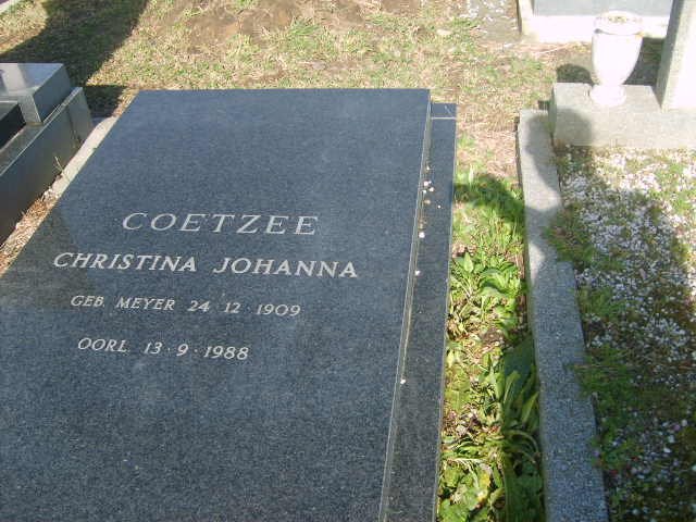 COETZEE Christina Johanna nee MEYER 1909-1988