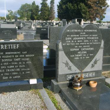 COETZEE Dirk Johannes Francois1899-1971 &amp; Sophia Catharina Helena THEART 1914-1981