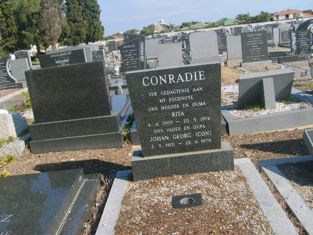 CONRADIE Johan Georg 1901-1979 &amp; Rita 1905-1976