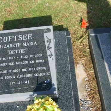 COETSEE Elizabeth Maria 1927-2006