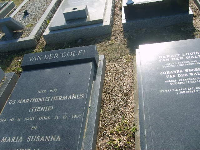COLFF Marthinus Hermanus, van der 1900-1987 &amp; Maria Susanna