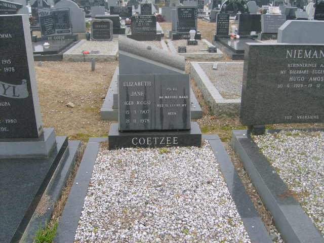 COETZEE Elizabeth Jane nee BIGGS 1907-1978