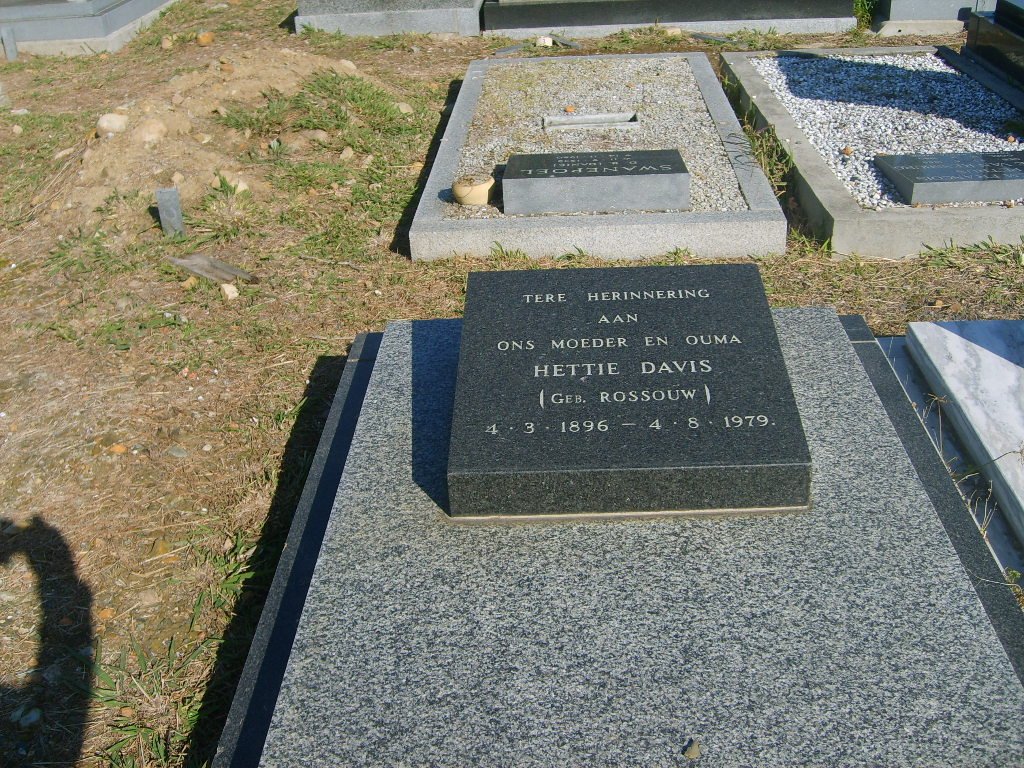 DAVIS Hettie nee ROSSOUW 1896-1979