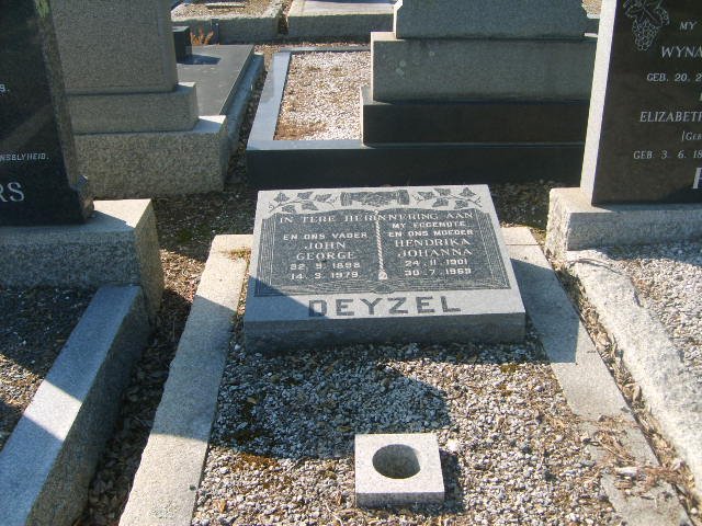 DEYZEL John George 1898-1979 &amp; Hendrika Johanna 1901-1969