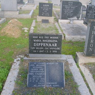 DIPPENAAR Maria Magdalena previously KELLER nee SPENGLER 1887-1976 :: KELLER Emil Charles 1915-1976