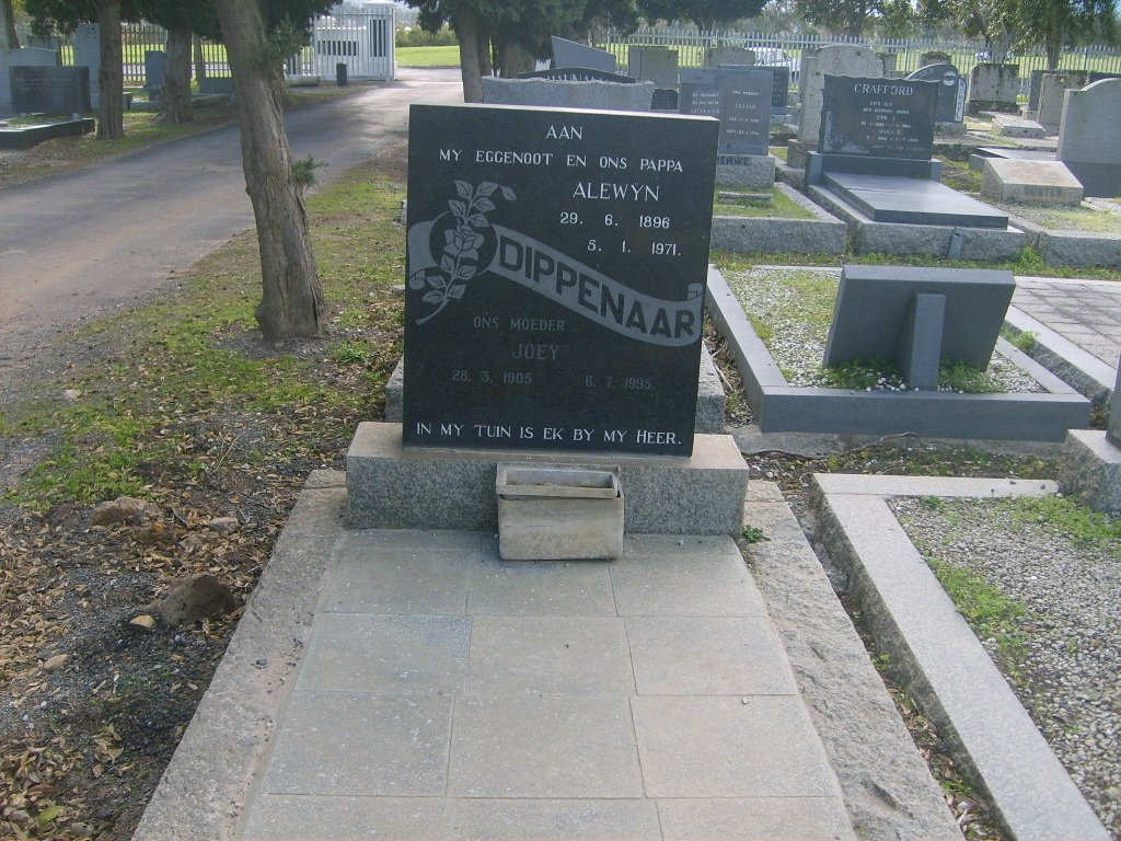 DIPPENAAR Alewyn 1896-1971 &amp; Joey 1905-1995