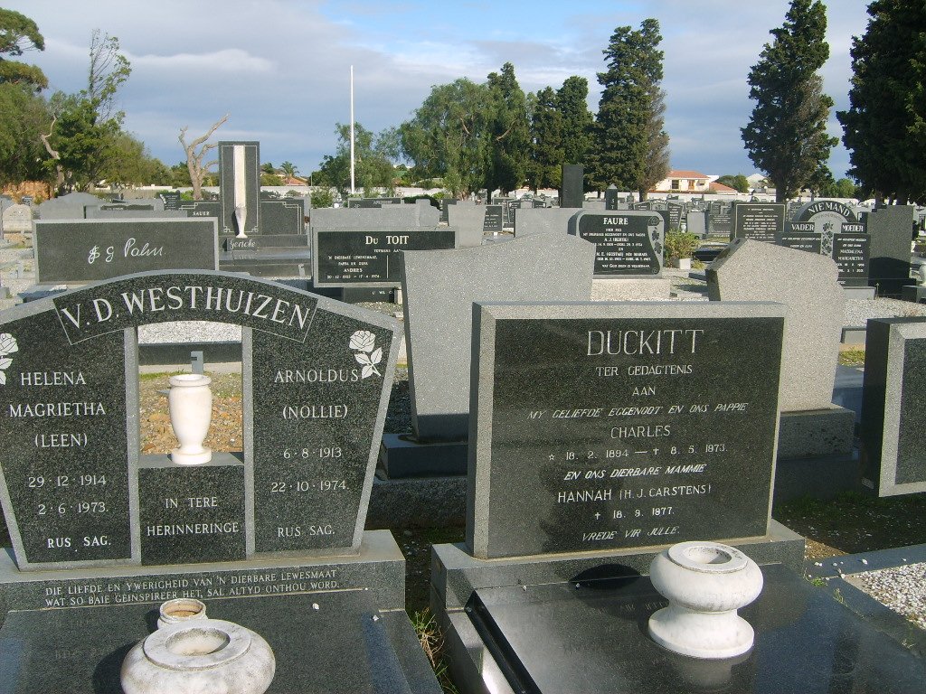 DUCKITT Charles 1894-1973 &amp; Hannah nee CARSTENS -1977