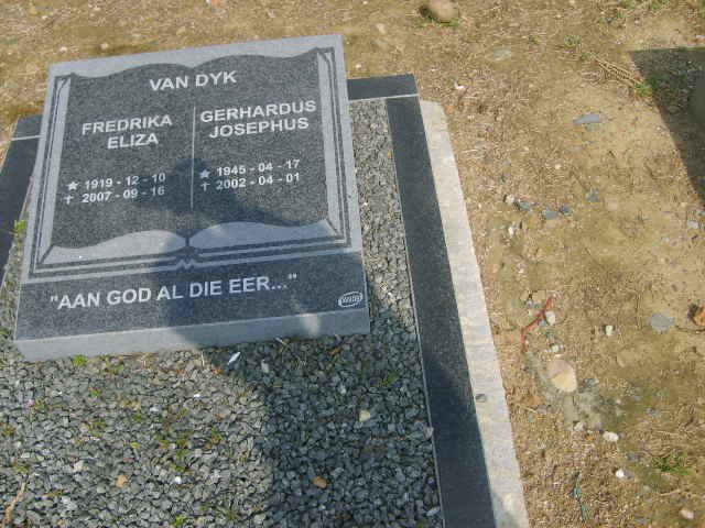 DYK Fredrika Eliza, van 1919-2007 :: VAN DYK Gerhardus Josephus 1945-2002