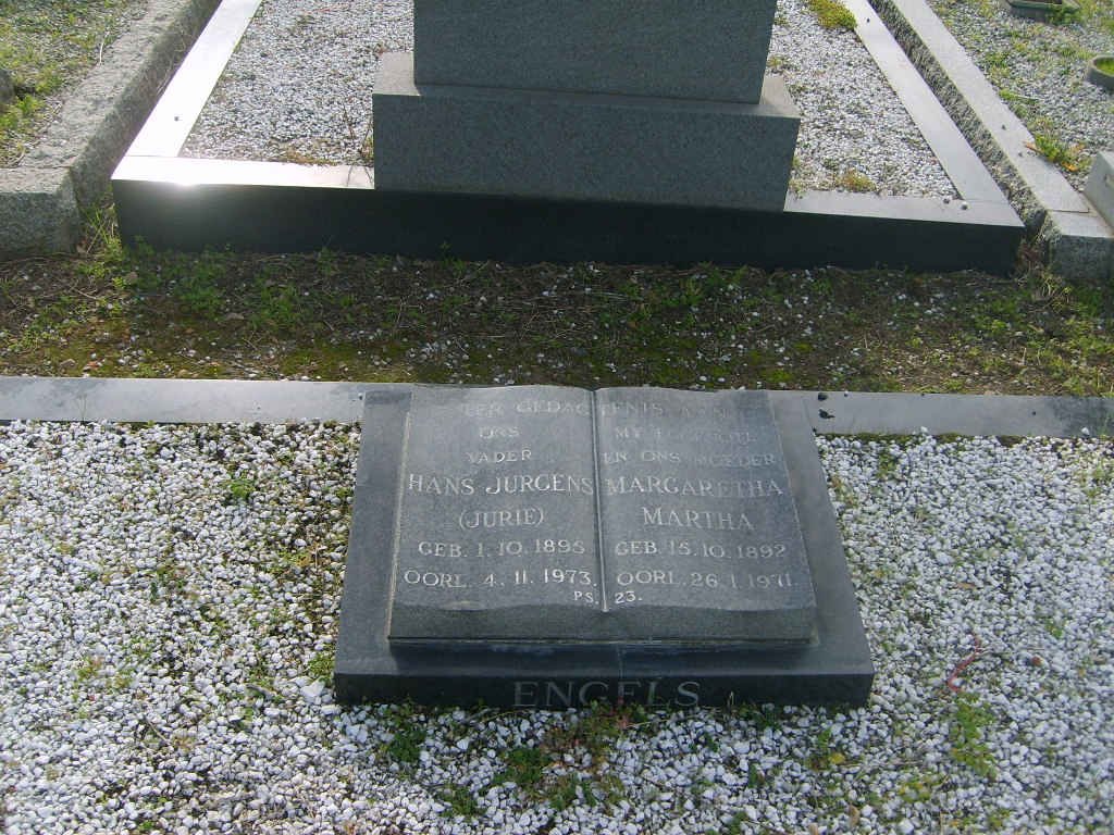 ENGELS Hans Jurgens 1895-1973 &amp; Margaretha Martha 1892-1971