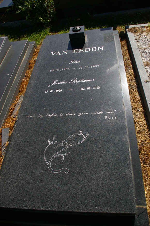 EEDEN Jacobus Stephanus, van 1926-2010 &amp; Ilse 1935-1997