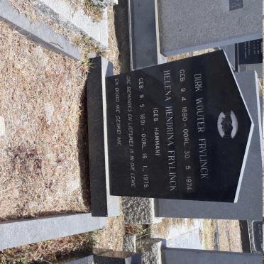 FRYLINCK Dirk Wouter 1890-1974 &amp; Helena Hendrina HAMMAN 1891-1975