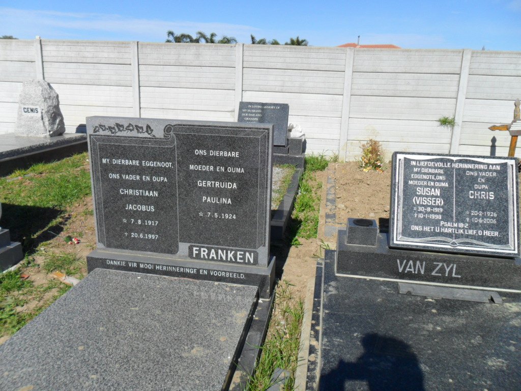 FRANKEN Christian Jacobus 1927-1997 &amp; Gertruda Paulina 1924-