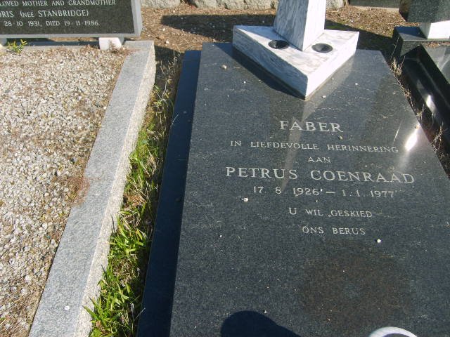FABER Petrus Coenraad 1926-1977