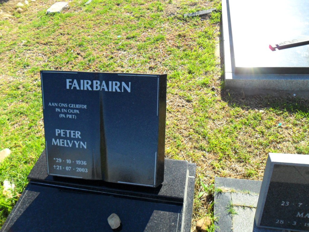 FAIRBURN Peter Melvyn 1936-2003