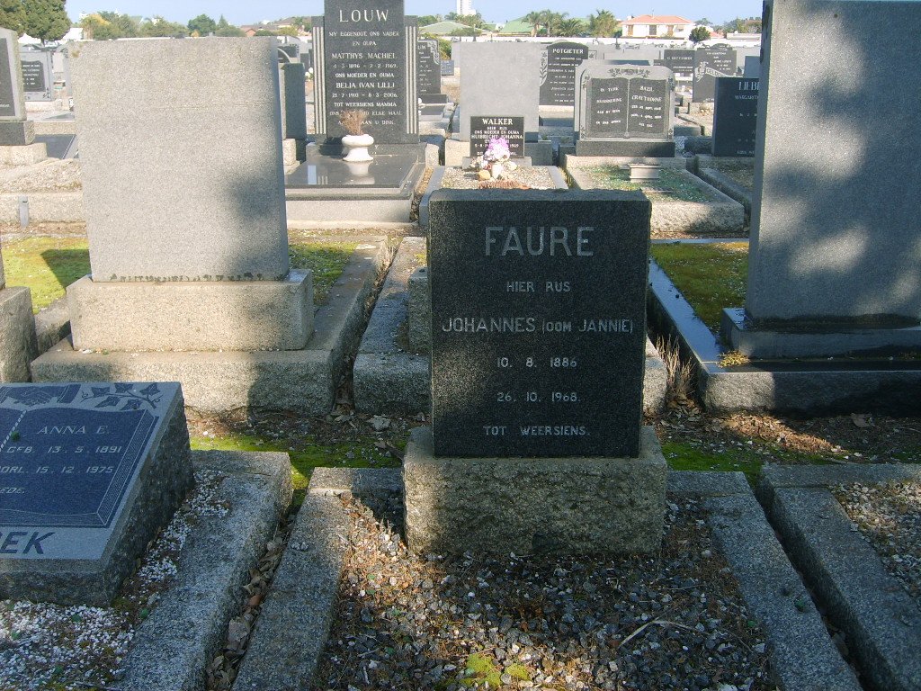FAURE Johannes 1886-1968