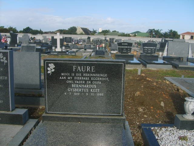 FAURE Bernhardus Gysbertus Keet 1919-1980