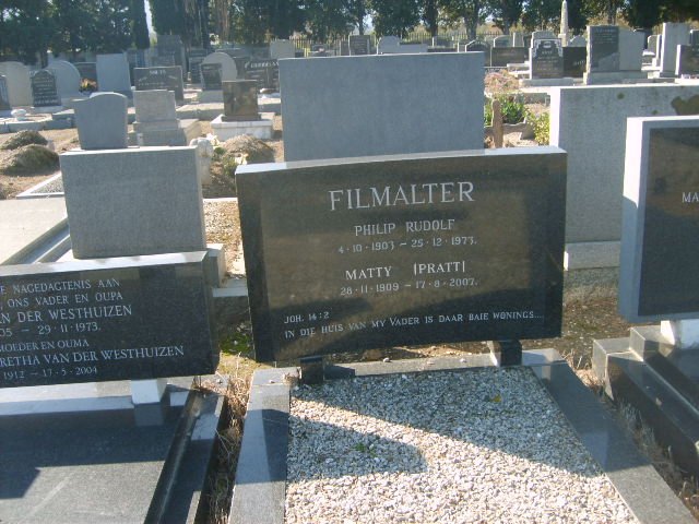 FILMALTER Philip Rudolph 1903-1973 &amp; Mattie PRATT 1909-2007