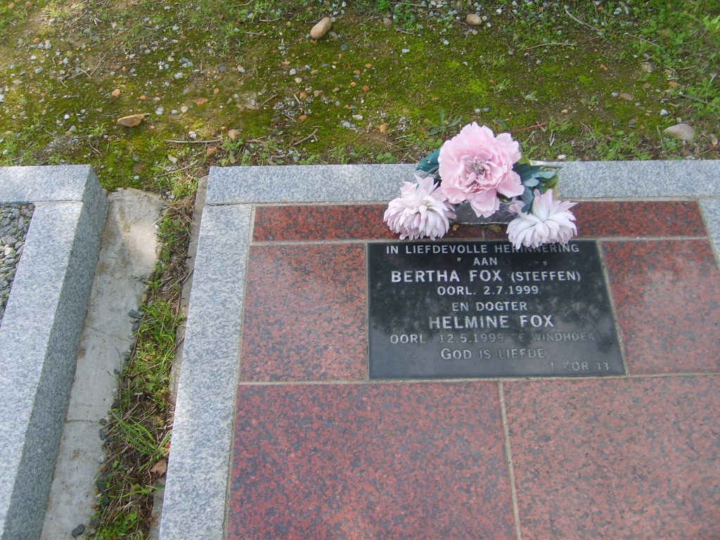 FOX Bertha nee STEFFEN -1999 :: FOX Helmine -1999