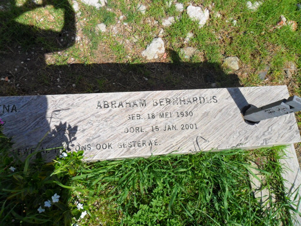 FOURIE Abraham Bernhardus 1930-2001